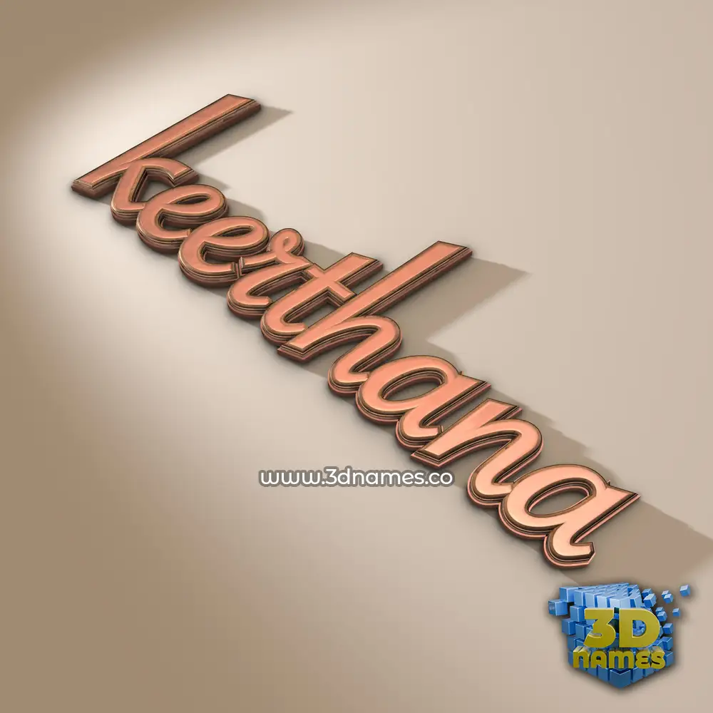keerthana in Rose Gold style - 3D name wallpaper