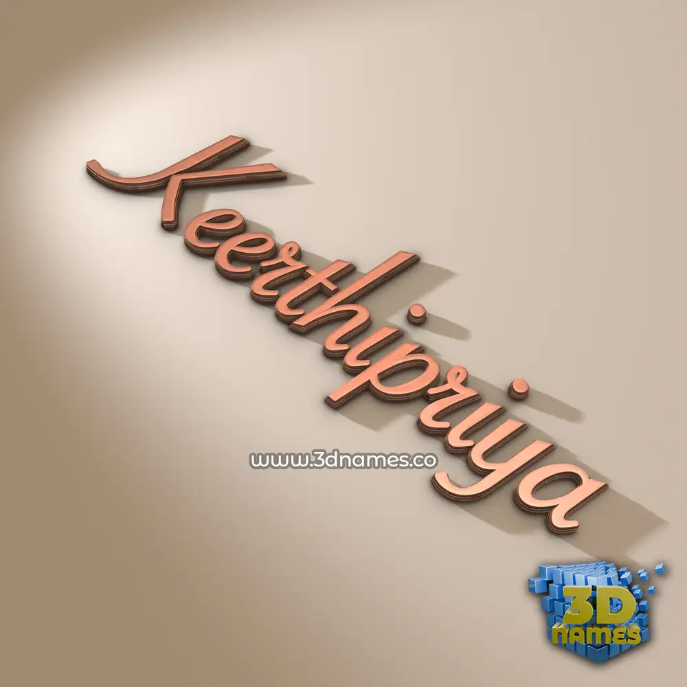 keerthipriya in Rose Gold style - 3D name wallpaper