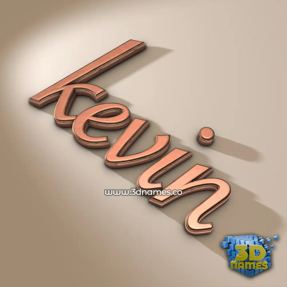 kevin in Rose Gold style - 3D name wallpaper