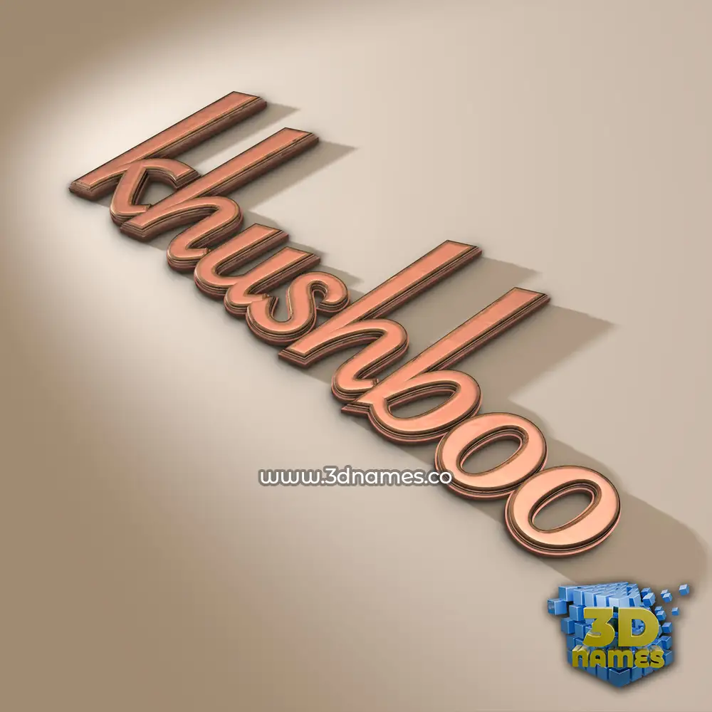 khushboo in Rose Gold style - 3D name wallpaper