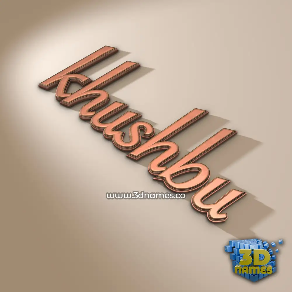 khushbu in Rose Gold style - 3D name wallpaper