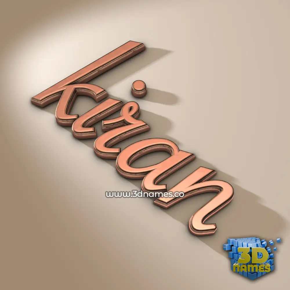kiran in Rose Gold style - 3D name wallpaper