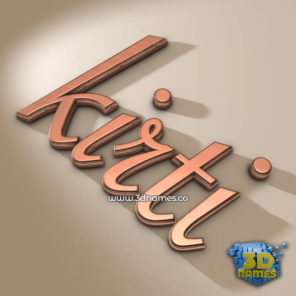 kirti in Rose Gold style - 3D name wallpaper