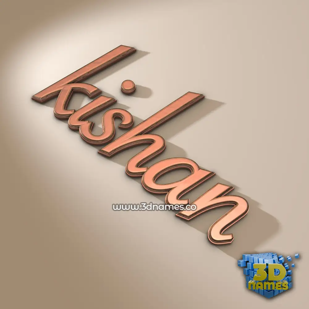 kishan in Rose Gold style - 3D name wallpaper