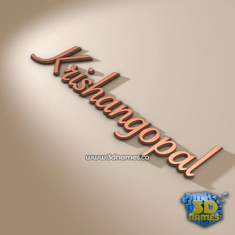 krishangopal in Rose Gold style - 3D name wallpaper