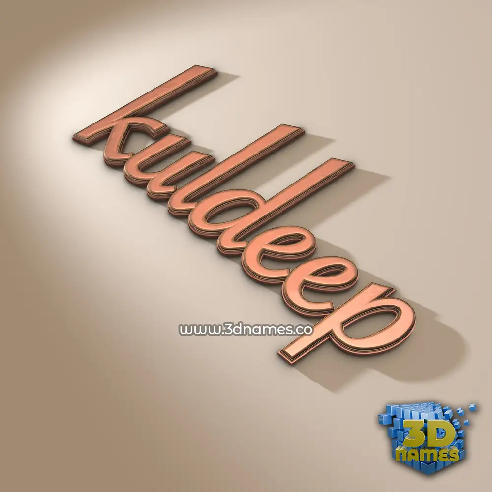 kuldeep in Rose Gold style - 3D name wallpaper