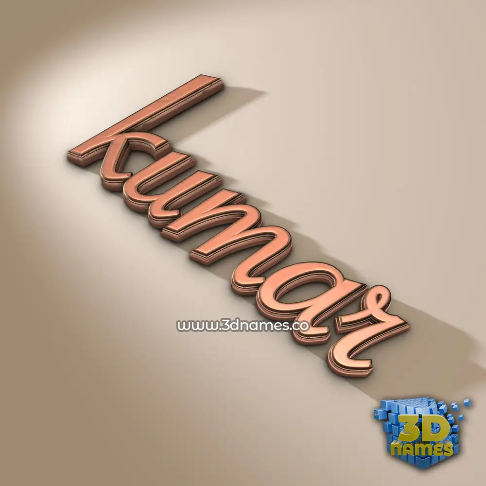 kumar in Rose Gold style - 3D name wallpaper