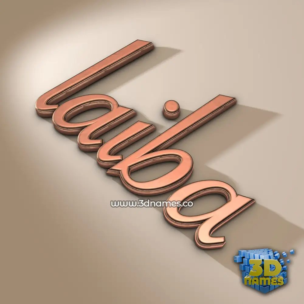 laiba in Rose Gold style - 3D name wallpaper