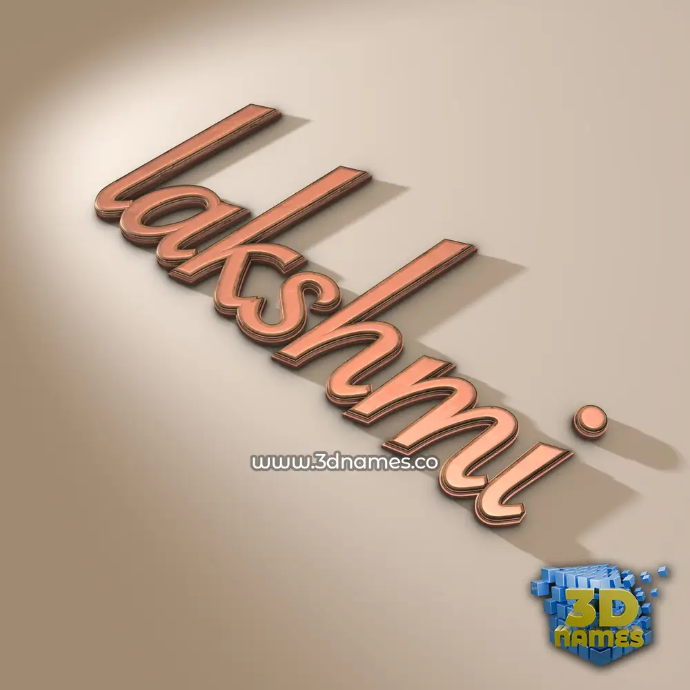 lakshmi in Rose Gold style - 3D name wallpaper