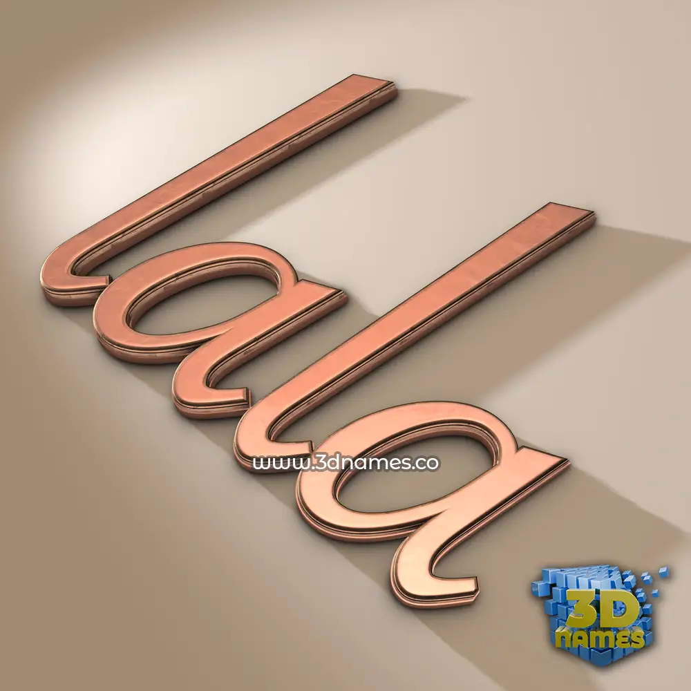 lala in Rose Gold style - 3D name wallpaper