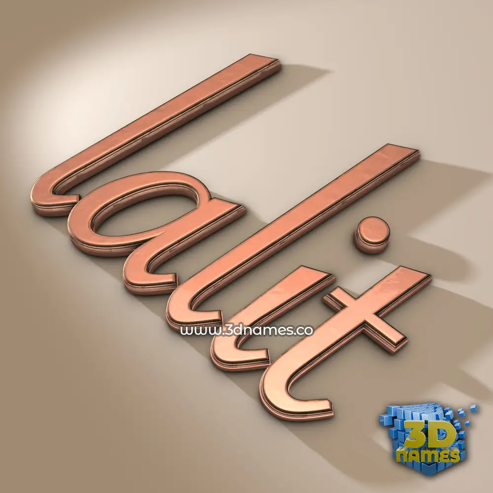 lalit in Rose Gold style - 3D name wallpaper
