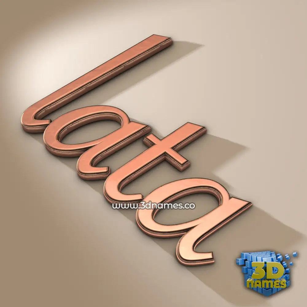 lata in Rose Gold style - 3D name wallpaper
