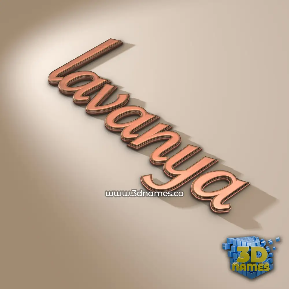 lavanya in Rose Gold style - 3D name wallpaper