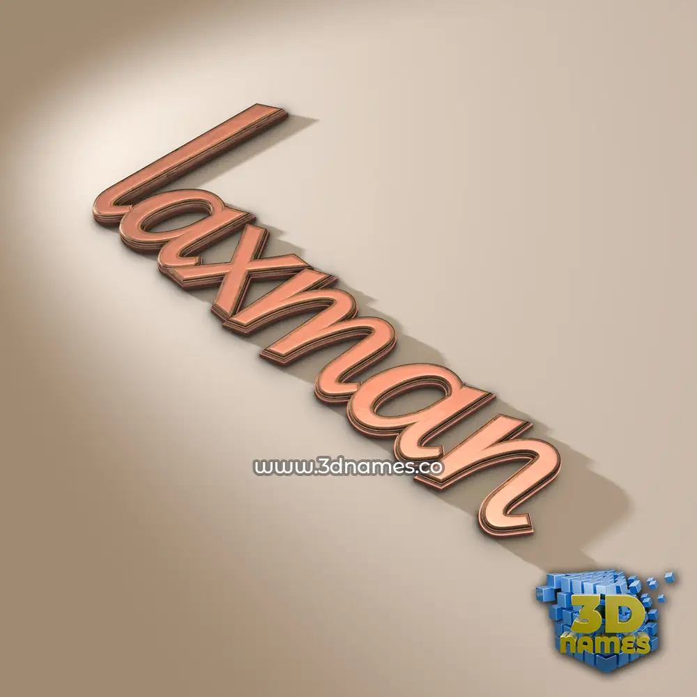 laxman in Rose Gold style - 3D name wallpaper