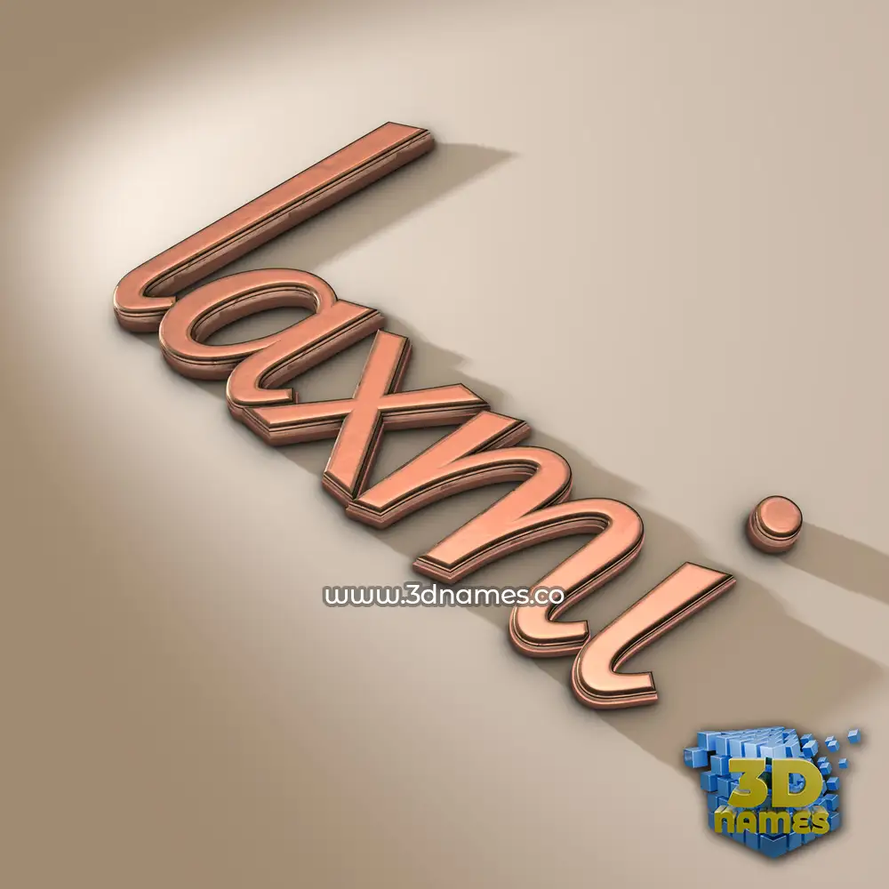 laxmi in Rose Gold style - 3D name wallpaper