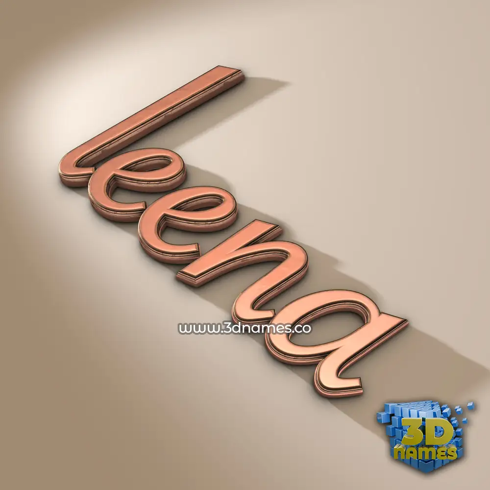 leena in Rose Gold style - 3D name wallpaper