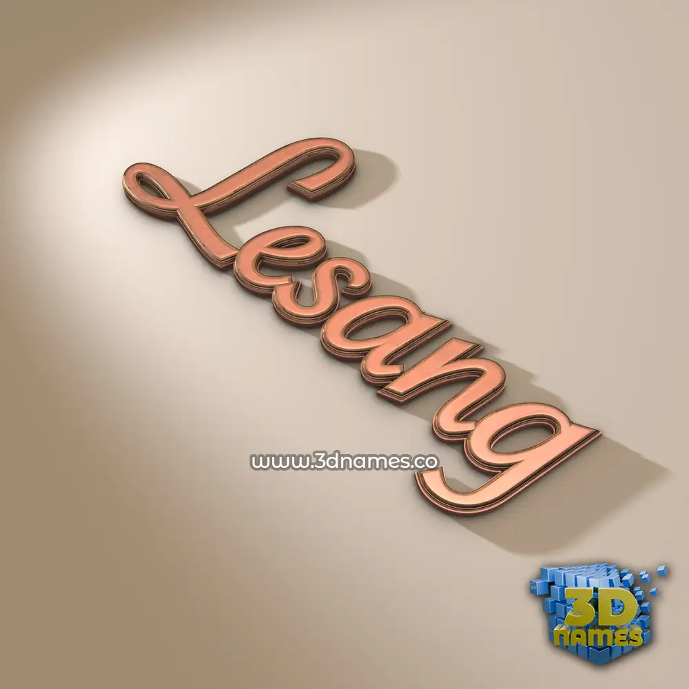 lesang in Rose Gold style - 3D name wallpaper