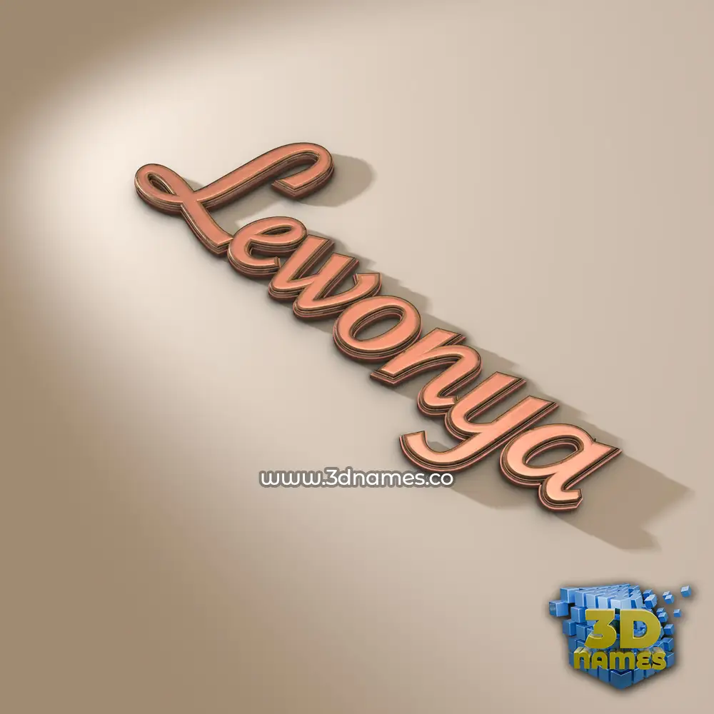 lewonya in Rose Gold style - 3D name wallpaper