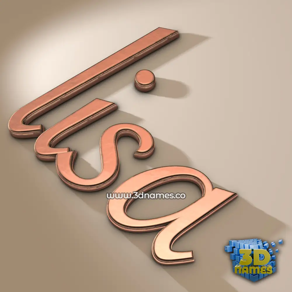 lisa in Rose Gold style - 3D name wallpaper