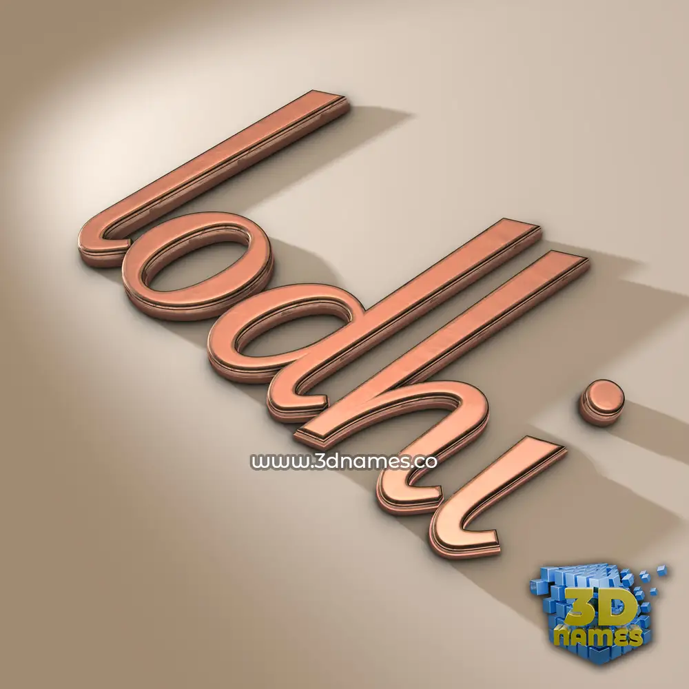 lodhi in Rose Gold style - 3D name wallpaper