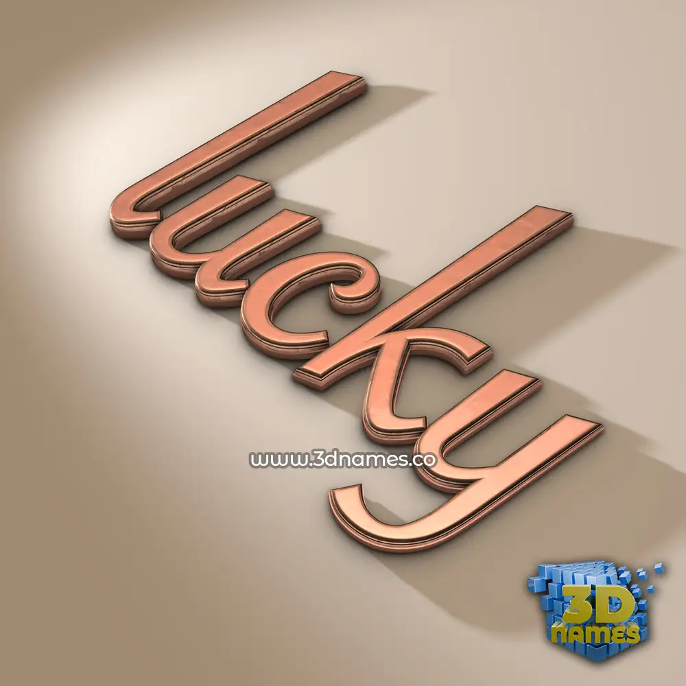 lucky in Rose Gold style - 3D name wallpaper