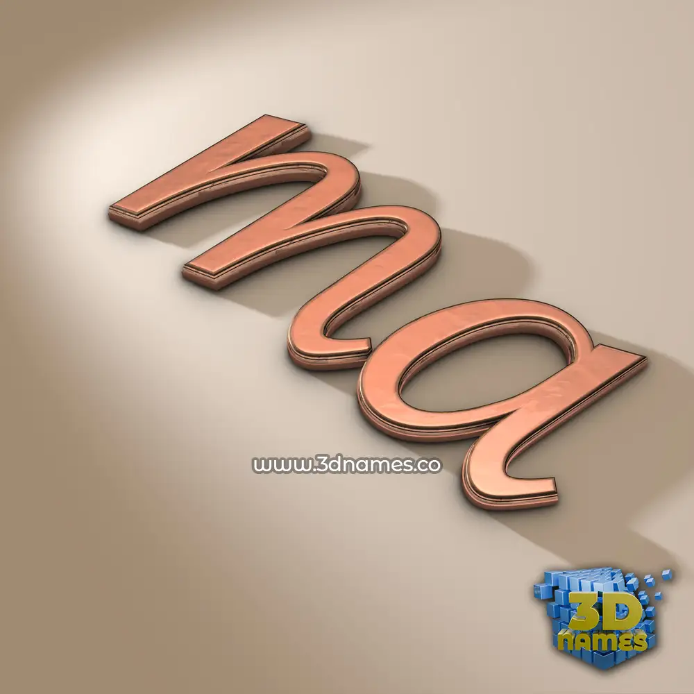 ma in Rose Gold style - 3D name wallpaper