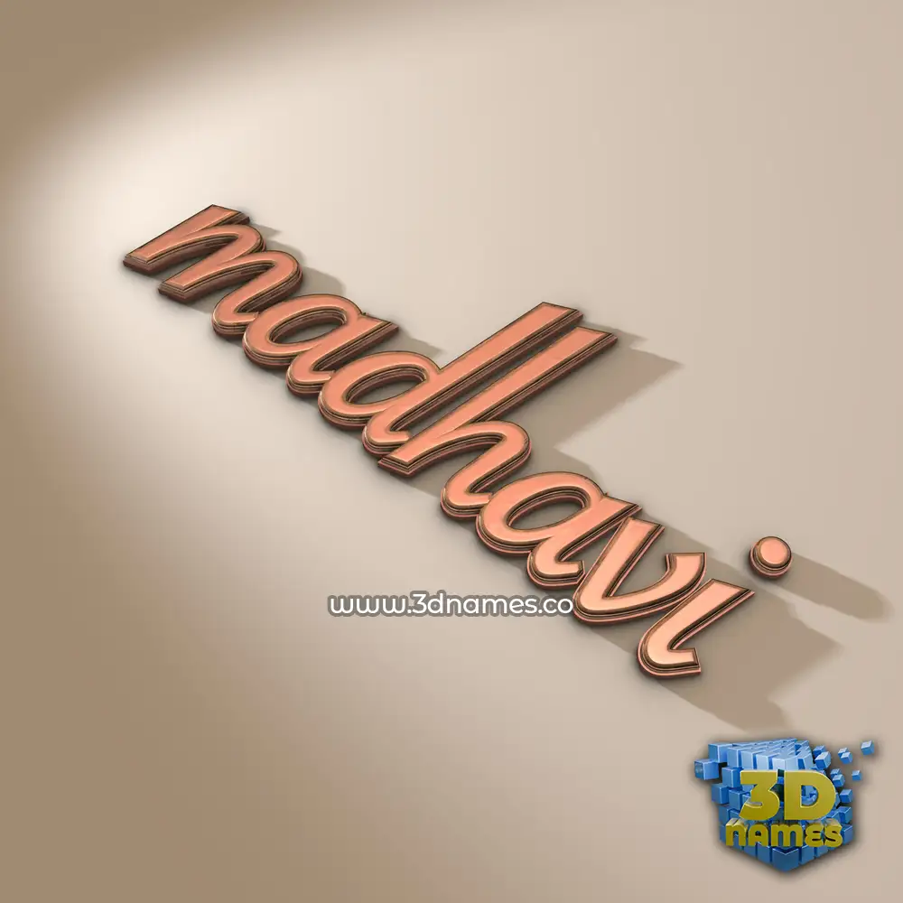 madhavi in Rose Gold style - 3D name wallpaper