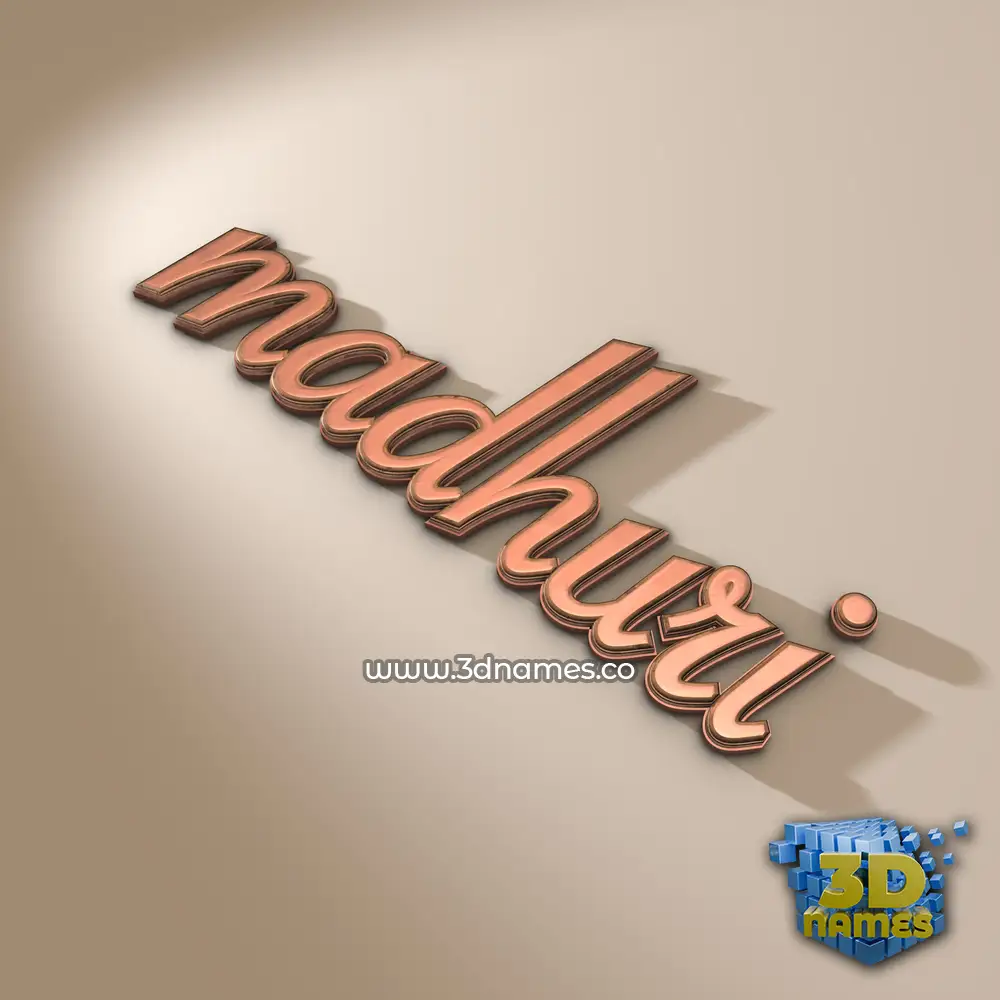 madhuri in Rose Gold style - 3D name wallpaper