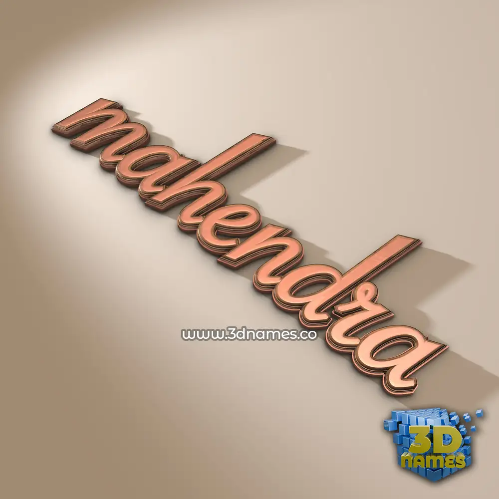 mahendra in Rose Gold style - 3D name wallpaper