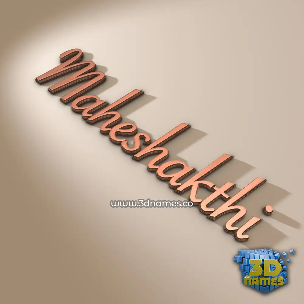 maheshakthi in Rose Gold style - 3D name wallpaper