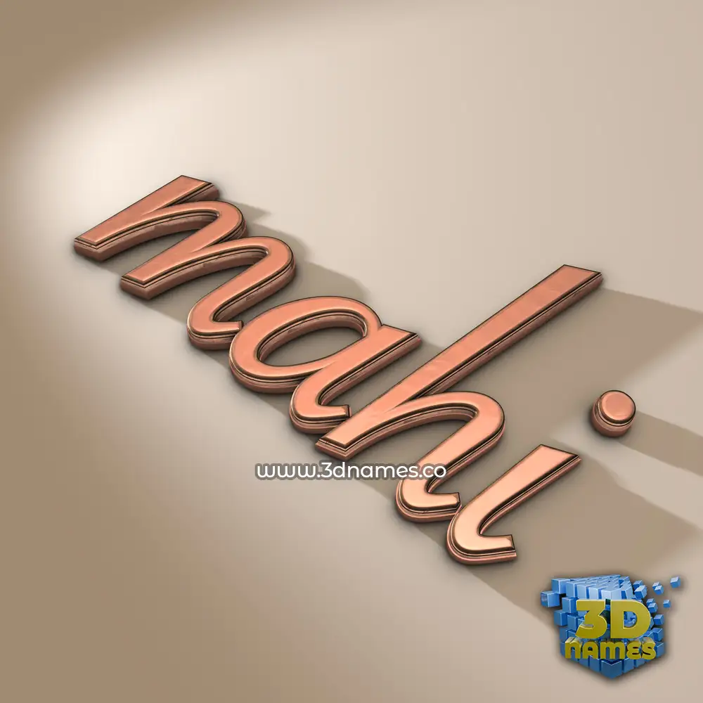 mahi in Rose Gold style - 3D name wallpaper