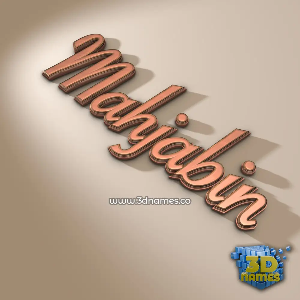 mahjabin in Rose Gold style - 3D name wallpaper