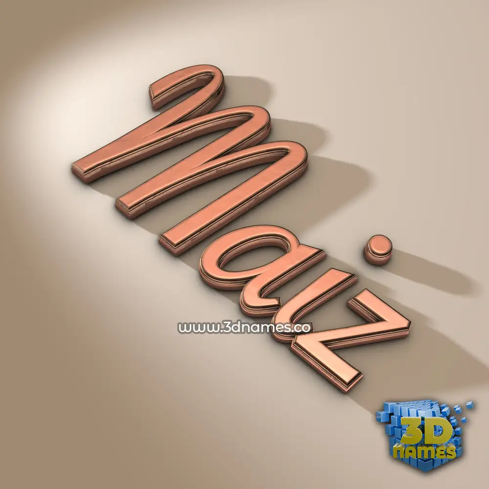 maiz in Rose Gold style - 3D name wallpaper
