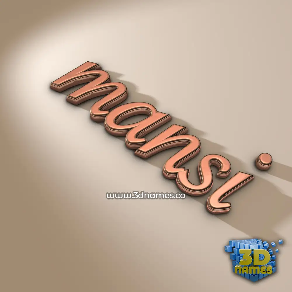 mansi in Rose Gold style - 3D name wallpaper