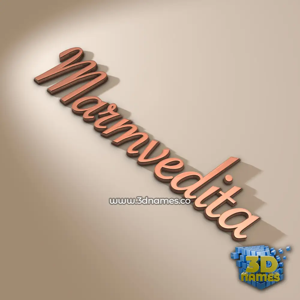 marmvedita in Rose Gold style - 3D name wallpaper