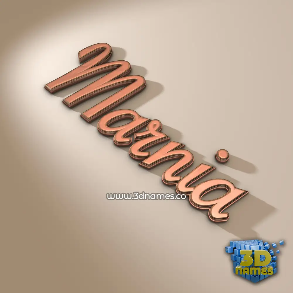 marnia in Rose Gold style - 3D name wallpaper