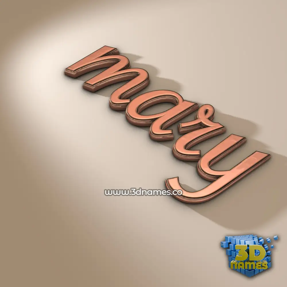 mary in Rose Gold style - 3D name wallpaper