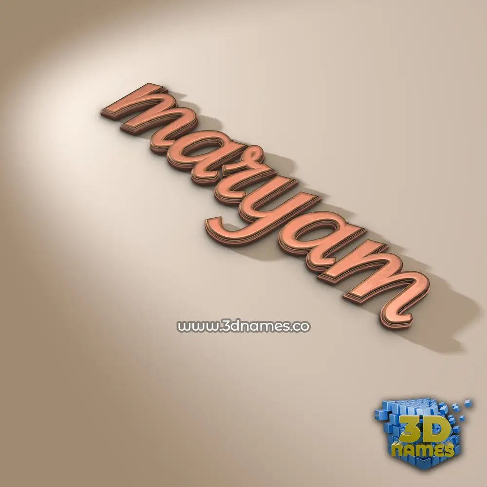 maryam in Rose Gold style - 3D name wallpaper