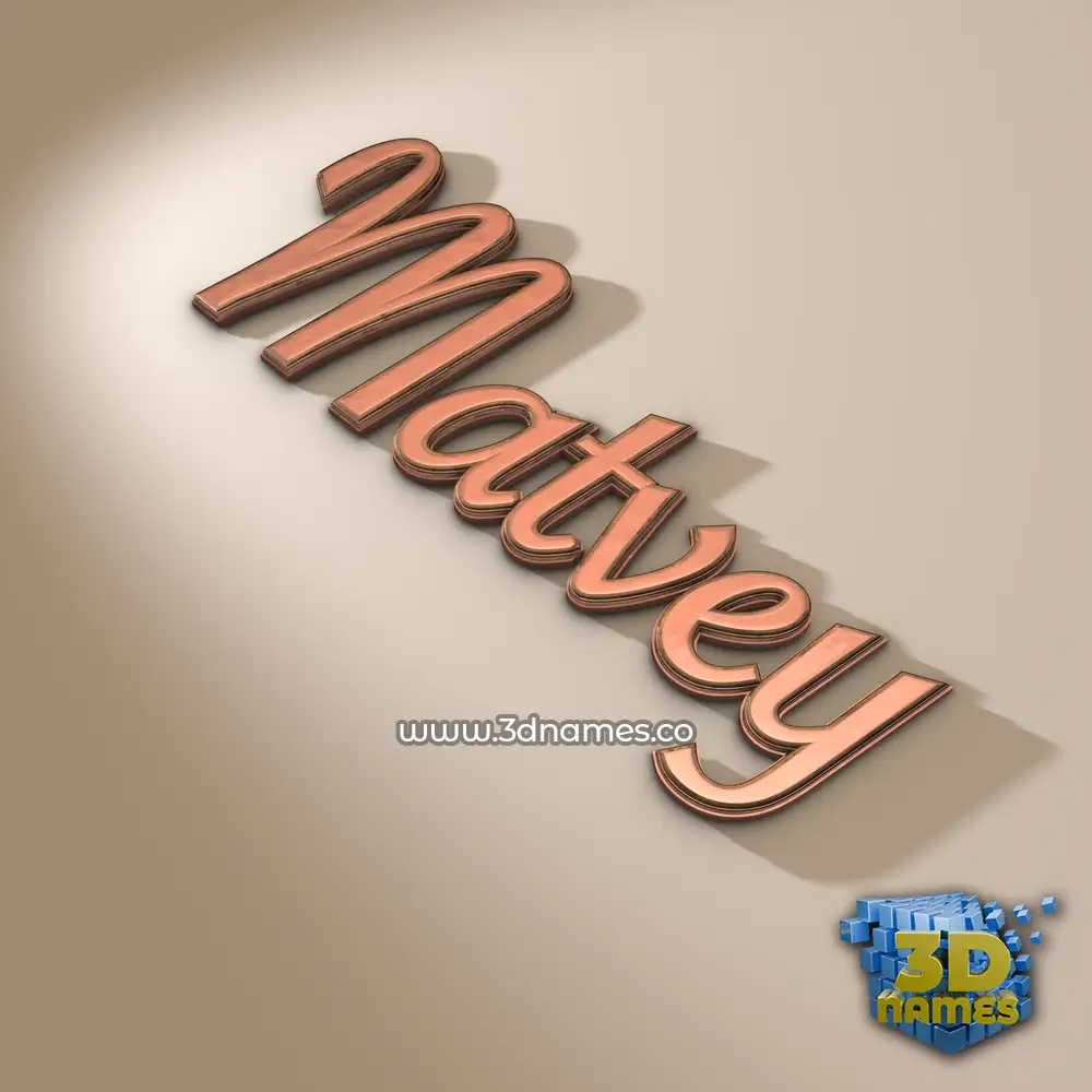 matvey in Rose Gold style - 3D name wallpaper