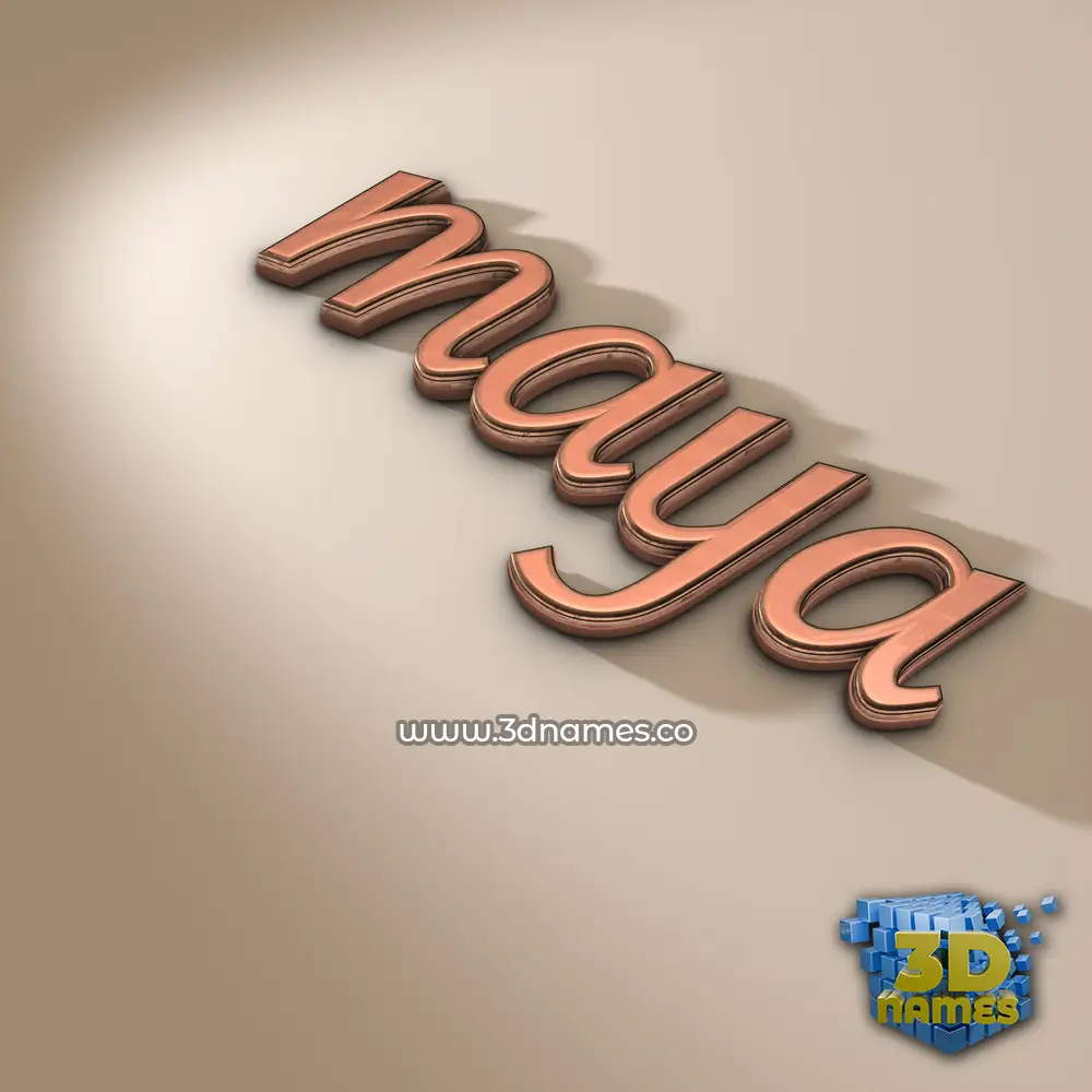 maya in Rose Gold style - 3D name wallpaper
