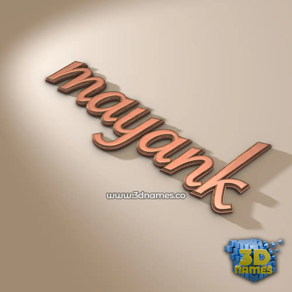 mayank in Rose Gold style - 3D name wallpaper