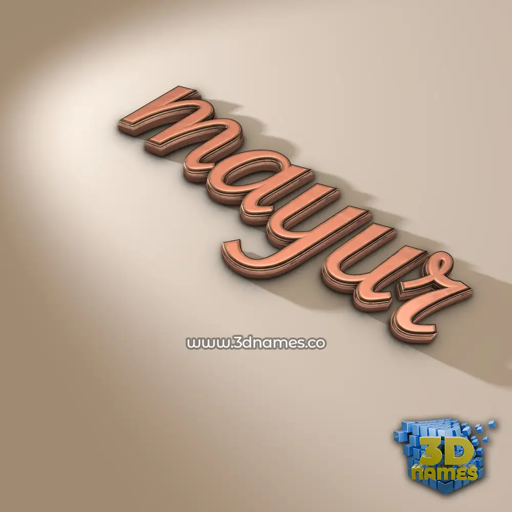 mayur in Rose Gold style - 3D name wallpaper