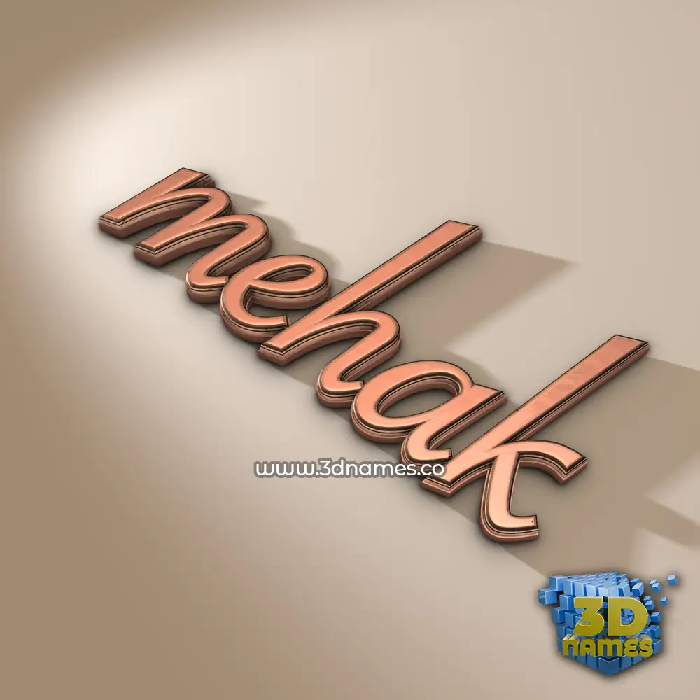 mehak in Rose Gold style - 3D name wallpaper