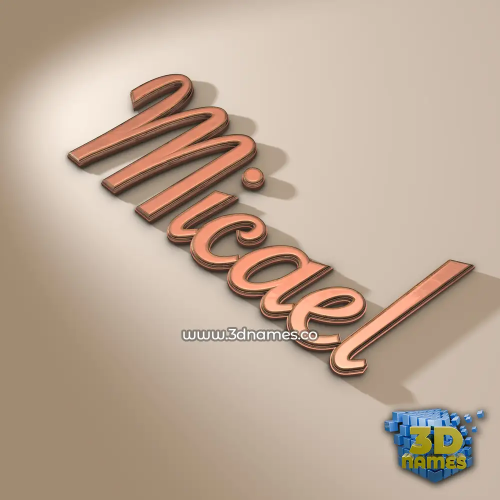 micael in Rose Gold style - 3D name wallpaper