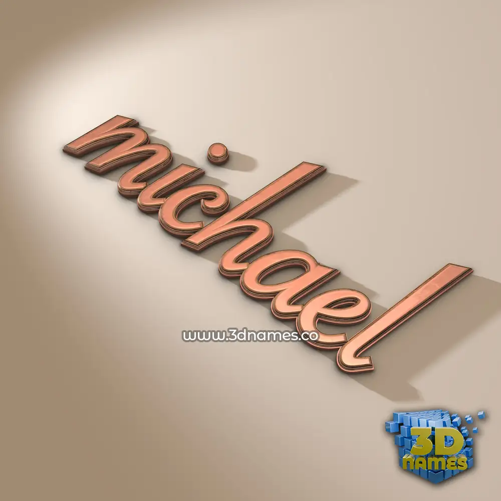 michael in Rose Gold style - 3D name wallpaper