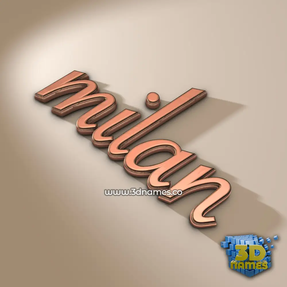 milan in Rose Gold style - 3D name wallpaper