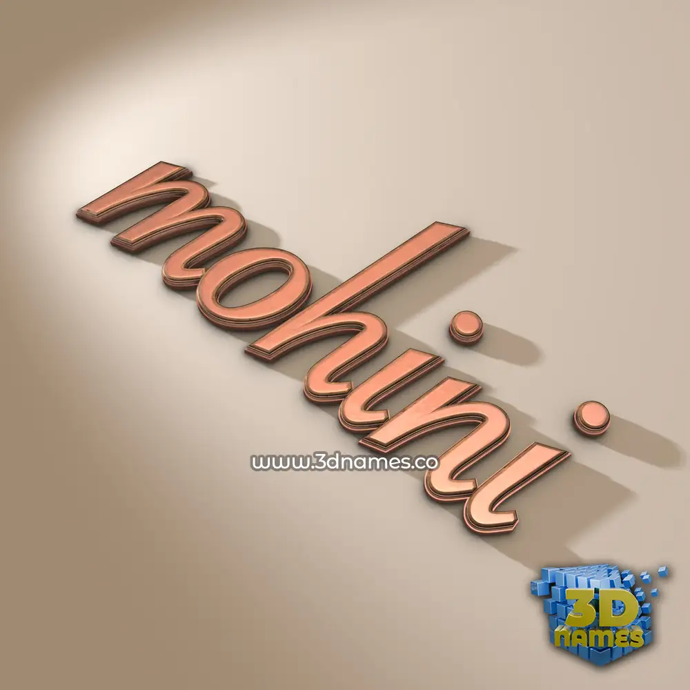 mohini in Rose Gold style - 3D name wallpaper