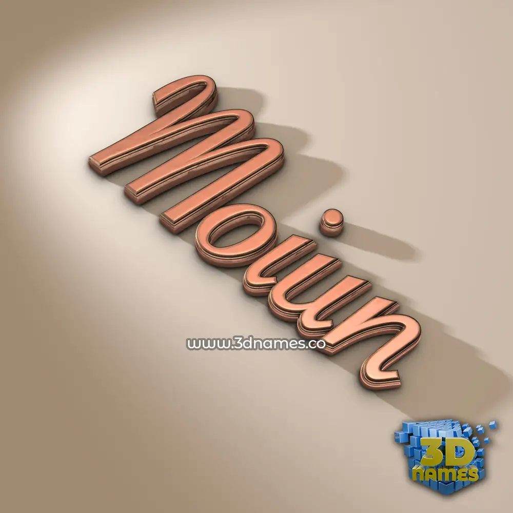 moiun in Rose Gold style - 3D name wallpaper