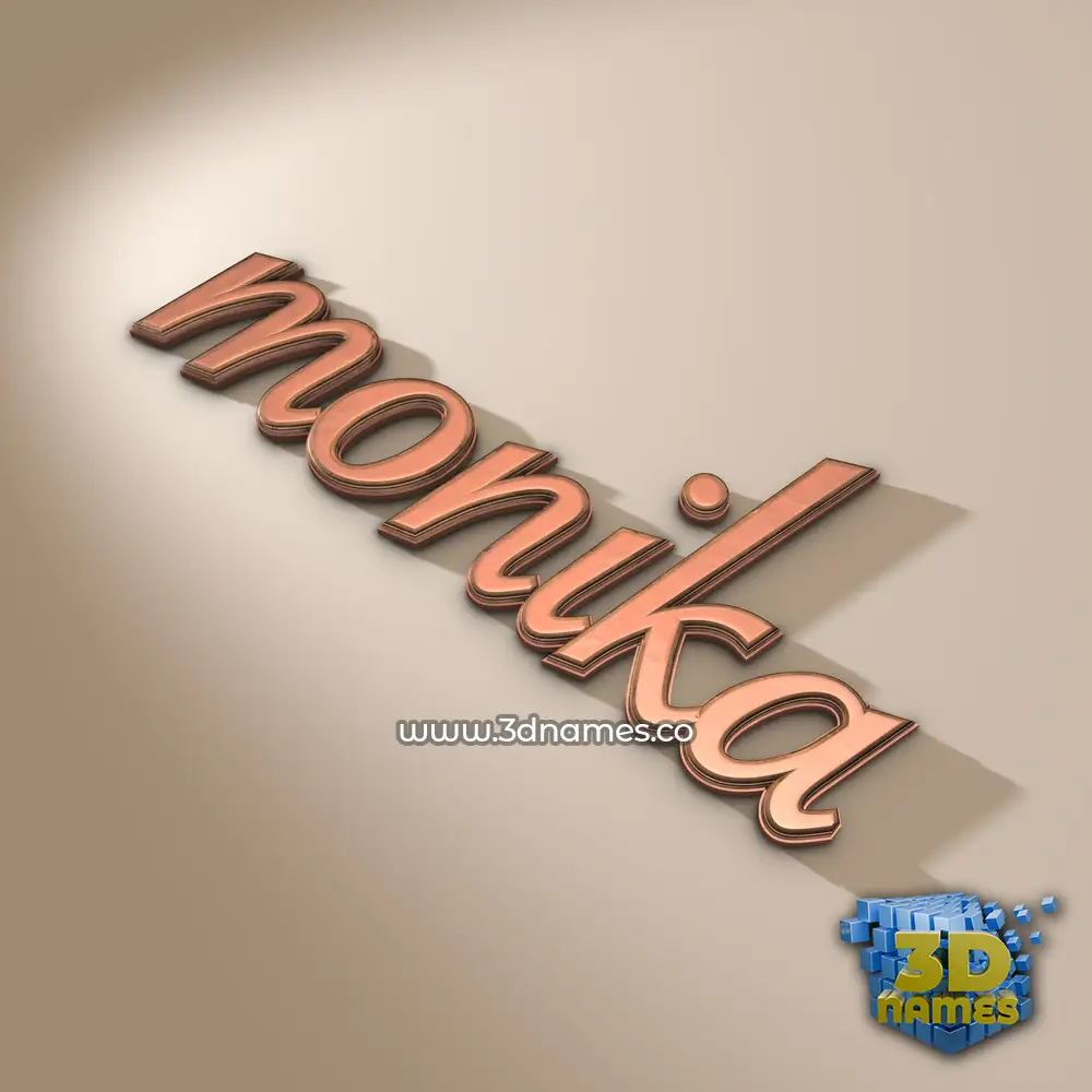 monika in Rose Gold style - 3D name wallpaper