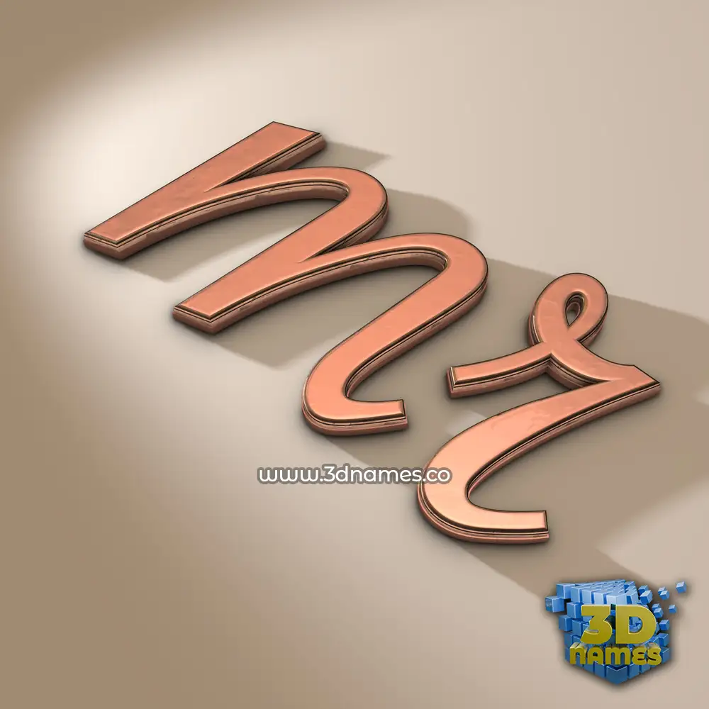 mr in Rose Gold style - 3D name wallpaper